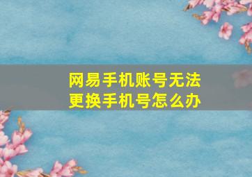 网易手机账号无法更换手机号怎么办