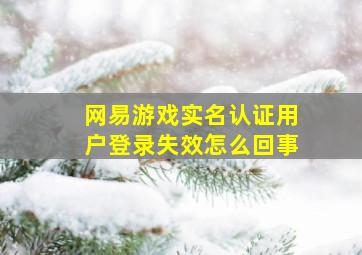 网易游戏实名认证用户登录失效怎么回事