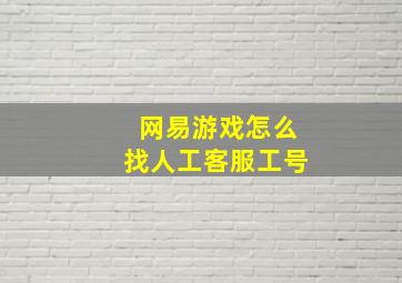 网易游戏怎么找人工客服工号