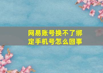 网易账号换不了绑定手机号怎么回事