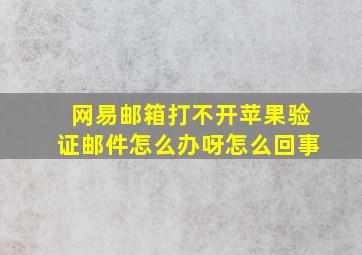 网易邮箱打不开苹果验证邮件怎么办呀怎么回事