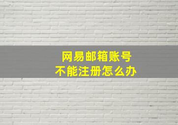 网易邮箱账号不能注册怎么办