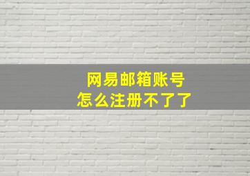 网易邮箱账号怎么注册不了了