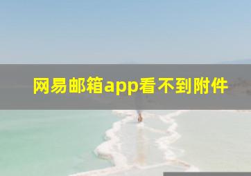 网易邮箱app看不到附件