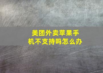 美团外卖苹果手机不支持吗怎么办