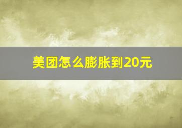 美团怎么膨胀到20元