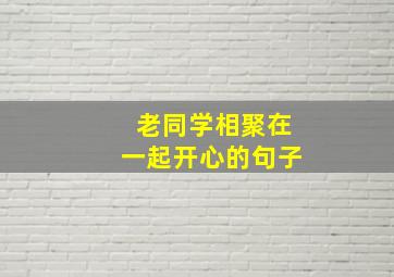 老同学相聚在一起开心的句子