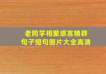 老同学相聚感言精辟句子短句图片大全高清