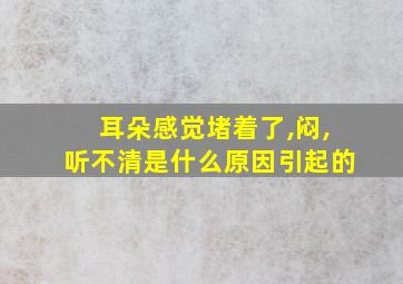 耳朵感觉堵着了,闷,听不清是什么原因引起的