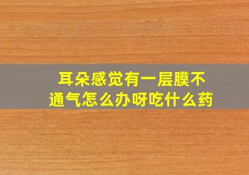 耳朵感觉有一层膜不通气怎么办呀吃什么药