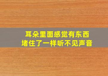 耳朵里面感觉有东西堵住了一样听不见声音