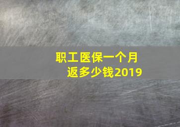 职工医保一个月返多少钱2019