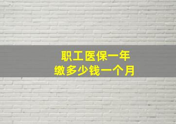 职工医保一年缴多少钱一个月