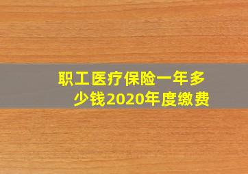 职工医疗保险一年多少钱2020年度缴费