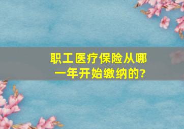 职工医疗保险从哪一年开始缴纳的?