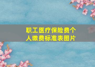 职工医疗保险费个人缴费标准表图片