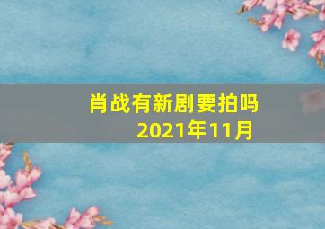 肖战有新剧要拍吗2021年11月