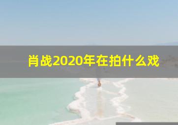 肖战2020年在拍什么戏