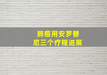 肺癌用安罗替尼三个疗程进展