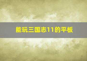 能玩三国志11的平板