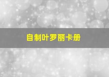 自制叶罗丽卡册