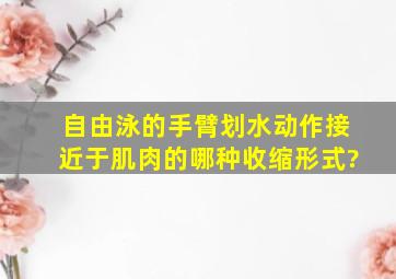 自由泳的手臂划水动作接近于肌肉的哪种收缩形式?