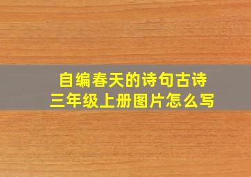 自编春天的诗句古诗三年级上册图片怎么写