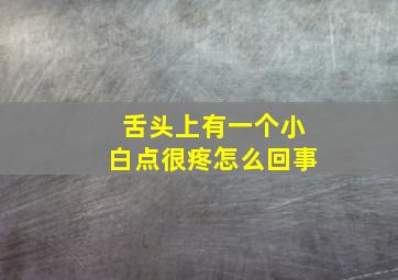 舌头上有一个小白点很疼怎么回事