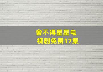 舍不得星星电视剧免费17集