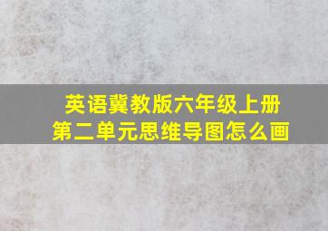 英语冀教版六年级上册第二单元思维导图怎么画