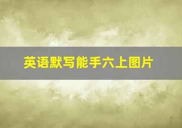 英语默写能手六上图片