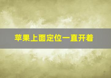 苹果上面定位一直开着