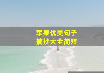 苹果优美句子摘抄大全简短