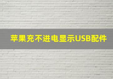 苹果充不进电显示USB配件