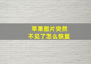 苹果图片突然不见了怎么恢复