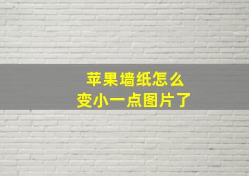 苹果墙纸怎么变小一点图片了