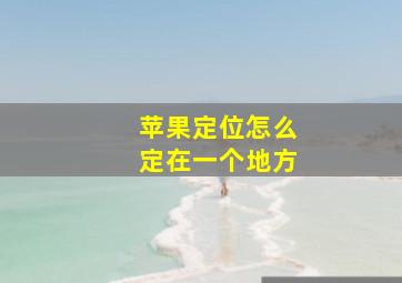 苹果定位怎么定在一个地方