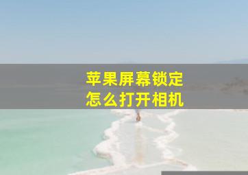 苹果屏幕锁定怎么打开相机