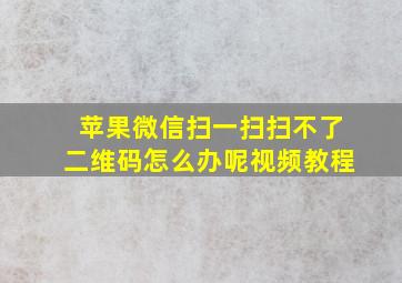 苹果微信扫一扫扫不了二维码怎么办呢视频教程