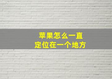 苹果怎么一直定位在一个地方