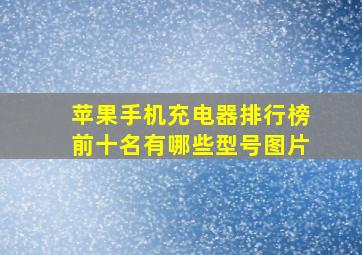 苹果手机充电器排行榜前十名有哪些型号图片