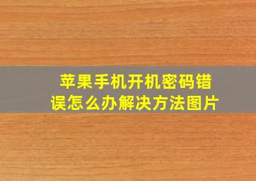 苹果手机开机密码错误怎么办解决方法图片