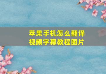 苹果手机怎么翻译视频字幕教程图片