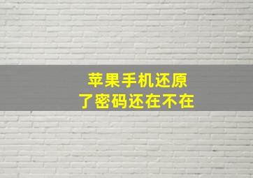 苹果手机还原了密码还在不在