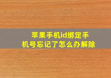 苹果手机id绑定手机号忘记了怎么办解除