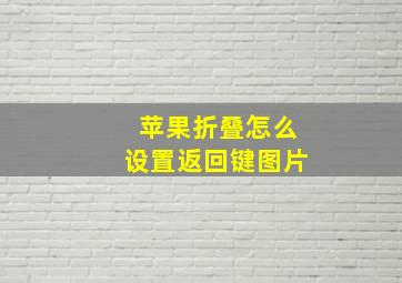 苹果折叠怎么设置返回键图片