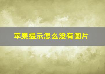 苹果提示怎么没有图片