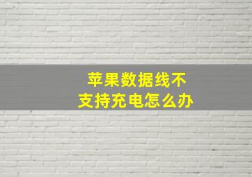 苹果数据线不支持充电怎么办