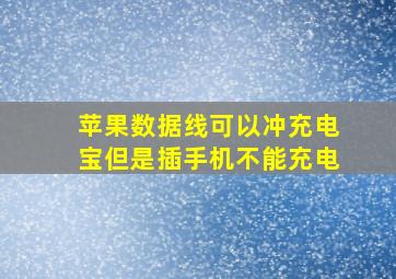 苹果数据线可以冲充电宝但是插手机不能充电