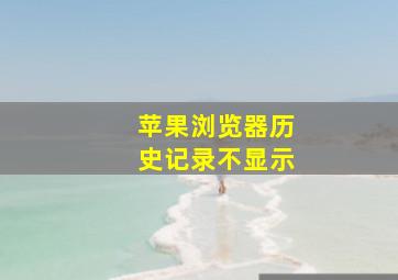 苹果浏览器历史记录不显示